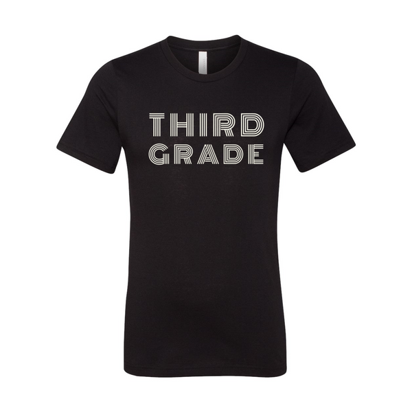 Third Grade Retro Font Tee