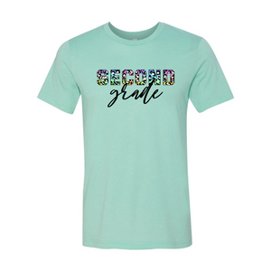 Second Grade Colorful Animal Print Tee