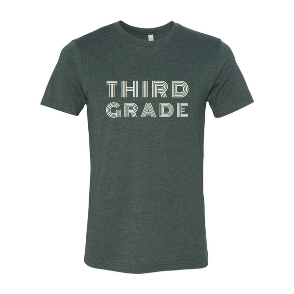 Third Grade Retro Font Tee