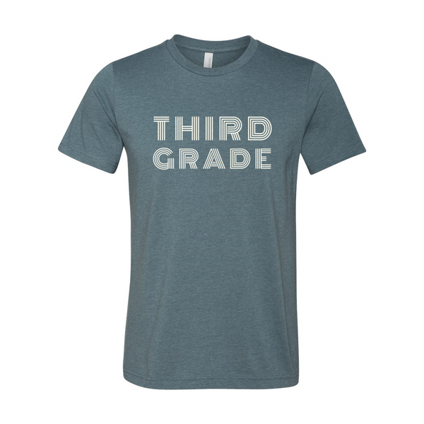 Third Grade Retro Font Tee