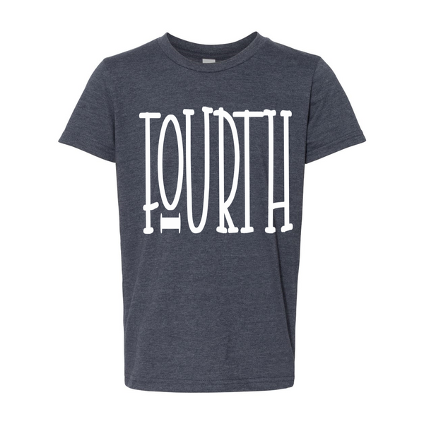 Fourth Grade YOUTH Tall Letters Tee