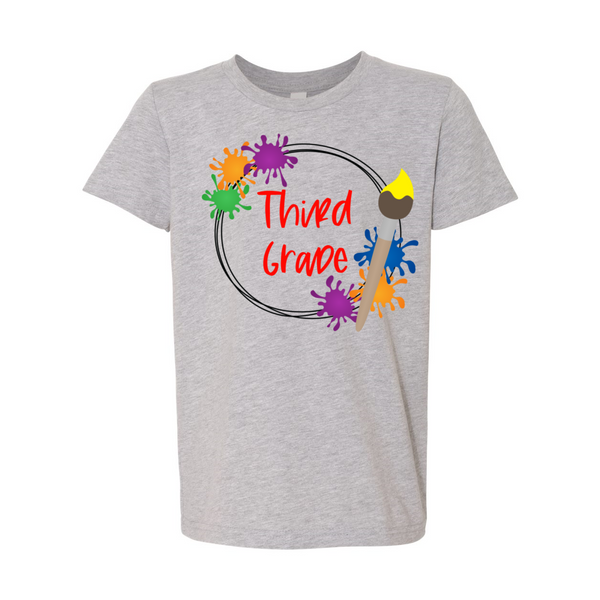 Third Grade YOUTH Splatter Paint Tee