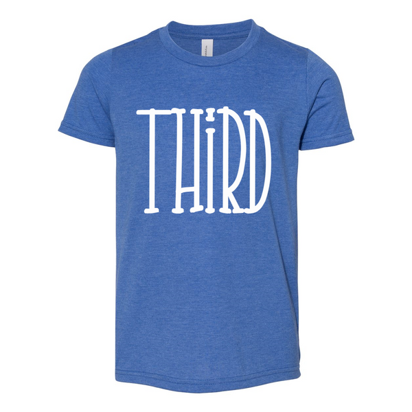 Third Grade YOUTH Tall Letters Tee