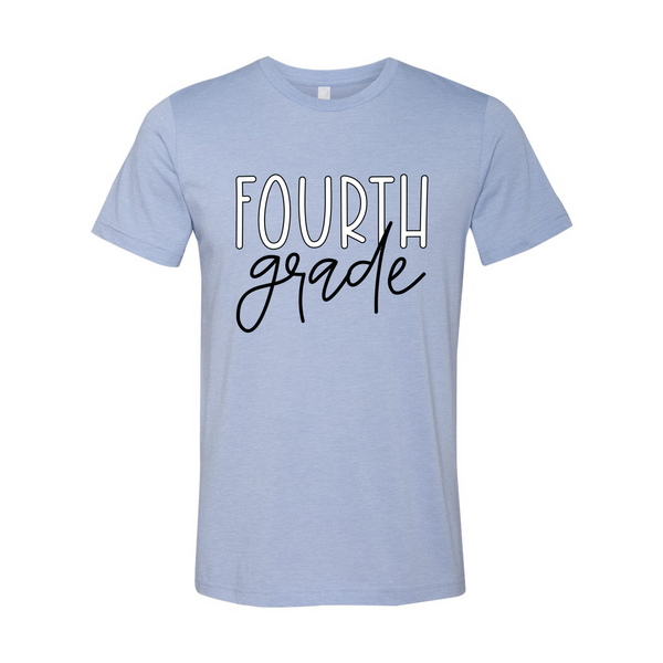 Fourth Grade Block Script Tee