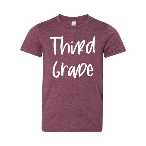 Third Grade YOUTH Script Tee