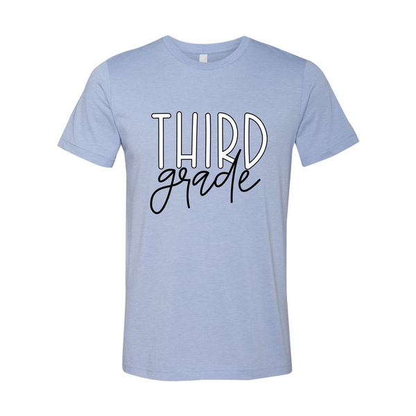 Third Grade Block Script Tee