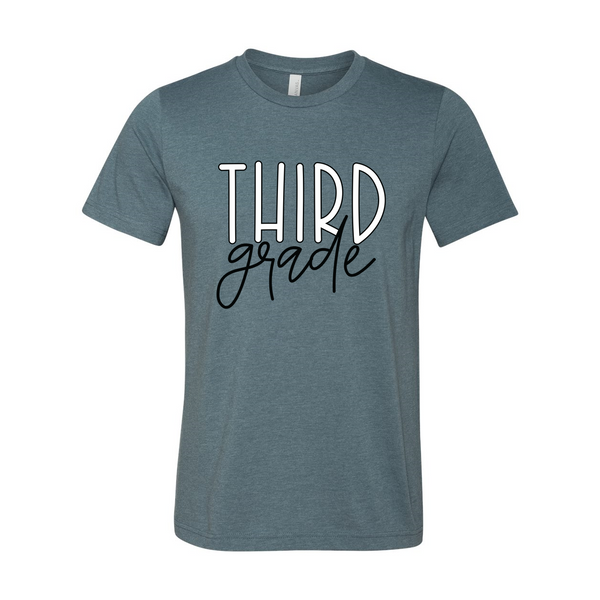 Third Grade Block Script Tee