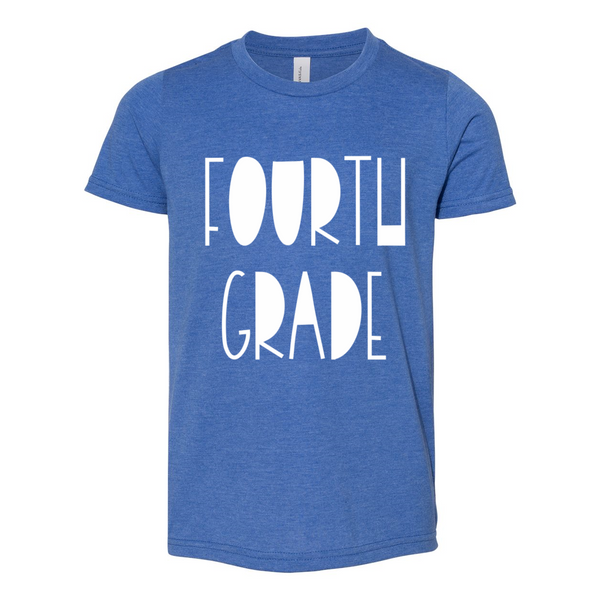 Fourth Grade YOUTH Funky Font Tee