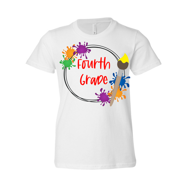 Fourth Grade YOUTH Splatter Paint Tee