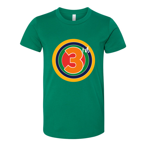 Third Grade YOUTH Rainbow Target Tee