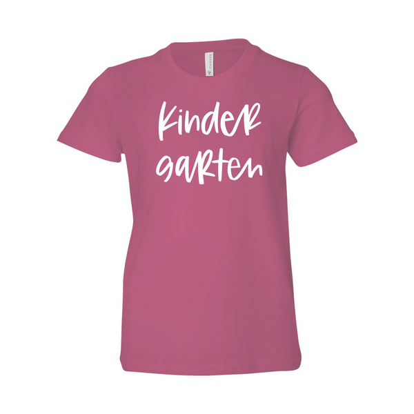 Kindergarten YOUTH Script Soft Tee