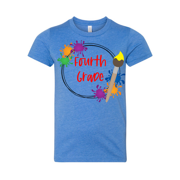 Fourth Grade YOUTH Splatter Paint Tee