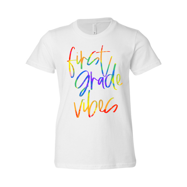 First Grade YOUTH Tie-Dye "Vibes" Shirt