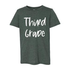 Third Grade YOUTH Script Tee