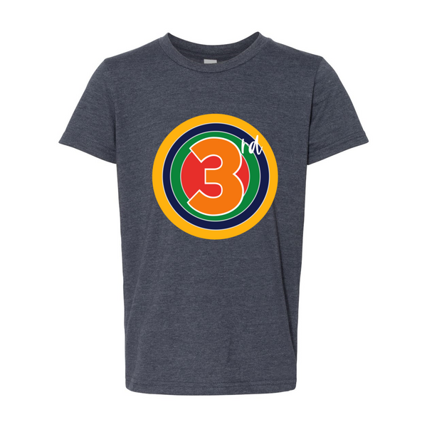 Third Grade YOUTH Rainbow Target Tee