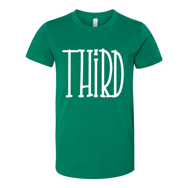 Third Grade YOUTH Tall Letters Tee